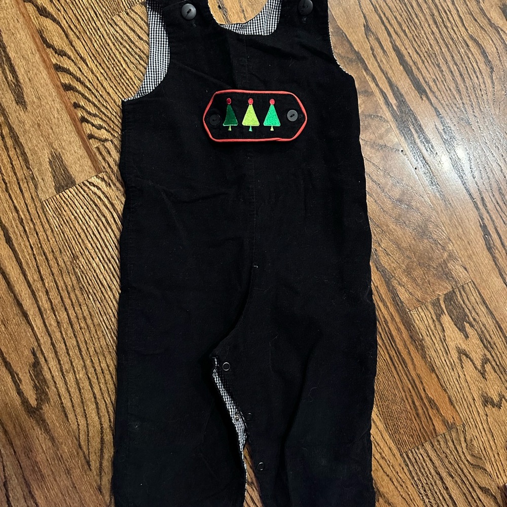 Toddler Boy Black Corduroy JonJon with Tree Design 2T